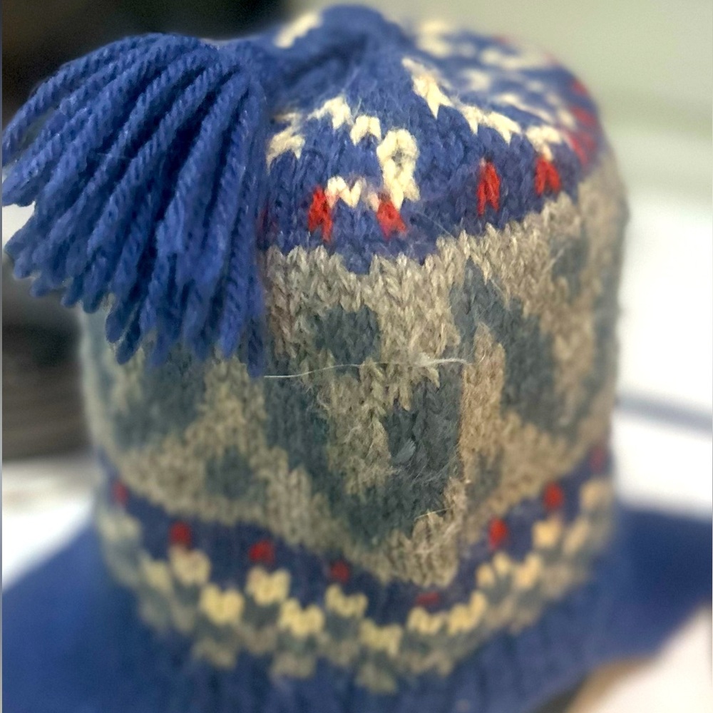 💫Hand Knitted Kid’s Pure Wool Earflap Hat With Tassel